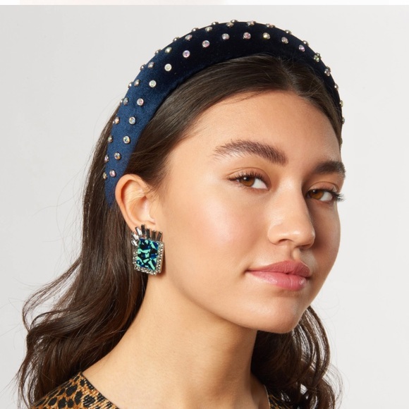 Lele Sadoughi Accessories - Lele Sadoughi Midnight Crystal Padded Headband